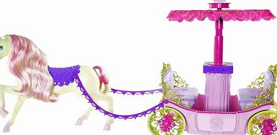 Barbie Princess Charm School Carriage and Horse with Pop-Up Canopy