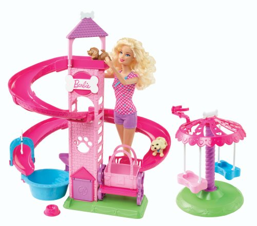 Barbie Slide & Spin Pups Doll and Playset