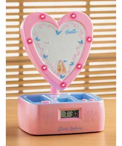Barbie Talking Heart Mirror Clock