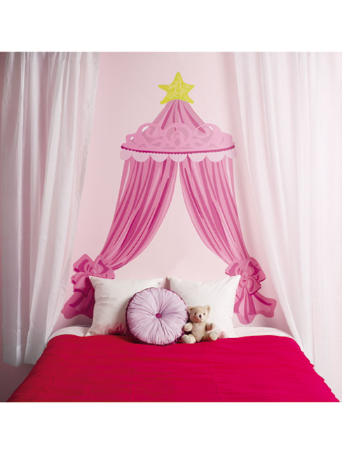 Barbie Wallies Pink Canopy Headboard Wall Decor