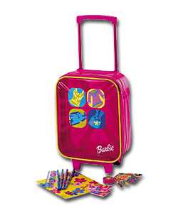 Barbie Wheeled Suitcase & Stationery Bag