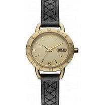 Barbour Ladies Belsay Black Leather Strap Watch