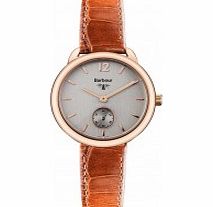 Barbour Ladies Whitley Brown Leather Strap Watch