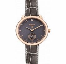 Barbour Ladies Whitley Charcoal Leather Strap