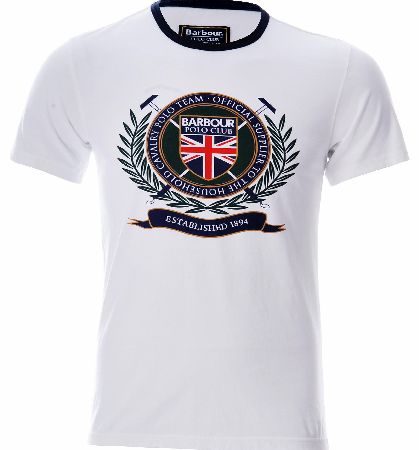 Barbour Polo Crest Tee White