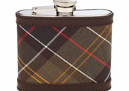 Barbour Stainless Steel Tartan Cover Hip Flask,