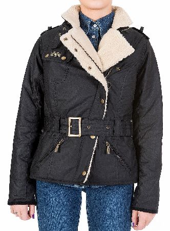 Barbour Womens Matlock Waxed Jacket Black