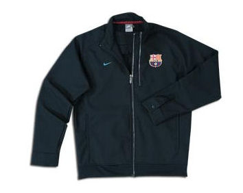 Official 07-08 Barcelona Lineup Jacket (Navy). Authentic Nike item available in sizes M L XL.