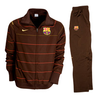 Barcelona Nike 08-09 Barcelona Woven Warmup Suit (Brown)
