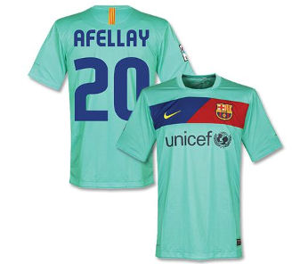 Barcelona Nike 2010-11 Barcelona Nike Away Shirt (Afellay 20)