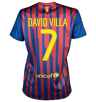 Barcelona Nike 2011-12 Barcelona Nike Womens Home Shirt (David