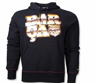 Barcelona Training Wear Nike 2011-12 Barcelona Nike Core Hooded Top (Black)