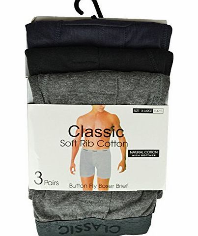 BARGAINS-GALORE 3 PAIRS MENS BOXER SHORTS CLASSIC DESIGNER UNDERWEAR TRUNKS COTTON BRIEFS NEON (MEDIUM, CLASSIC PLAIN)
