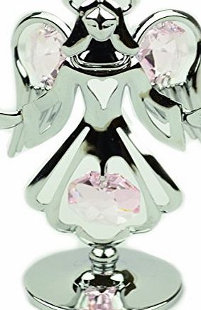 BARGAINS-GALORE NEW GUARDIAN ANGEL CRYSTAL GIFT SET COLLECTABLE ORNAMENT CRYSTOCRAFT WITH SWAROVSKI ELEMENTS