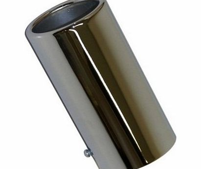 BARGAINWORLDUK Exhaust Pipe Chrome Trim Tip extention Universal Fit 50mm x 140mm tail pipe NEW
