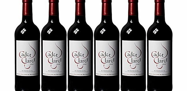 Baron Philippe de Rothschild  Cadet Claret Bordeaux French Red Wine (Case of 6)