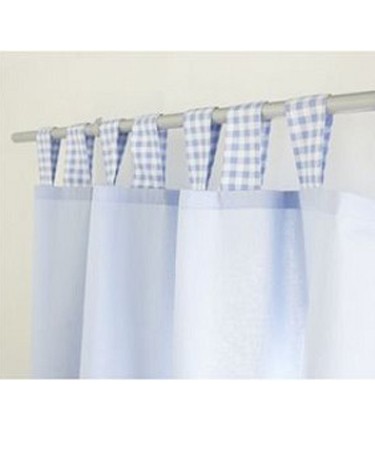 Blue Tab Top Curtains