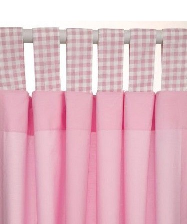 Baroo Pink Tab Top Curtains