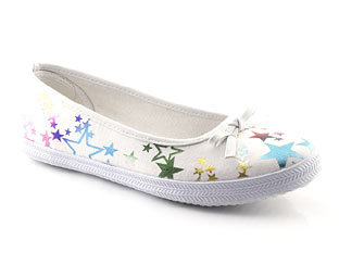 Canvas Pump With Metallic Print