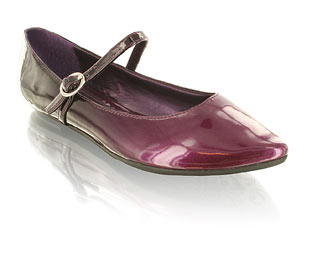 Barratts Chic Patent Buckle Pointed Shoe