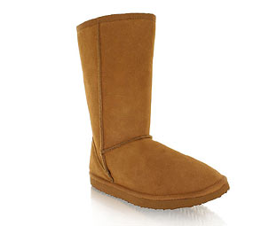 Comfortable Fur Lined Mid High Boot - Size 10