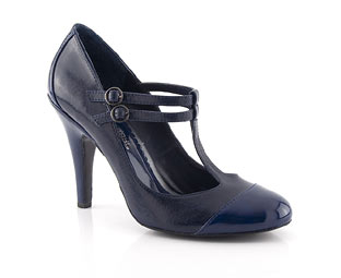Double Buckle T-Bar Court Shoe