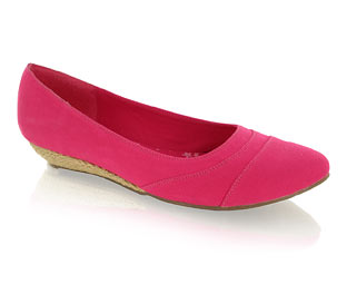 Barratts Fabulous Canvas Shoe With Low Wedge Heel