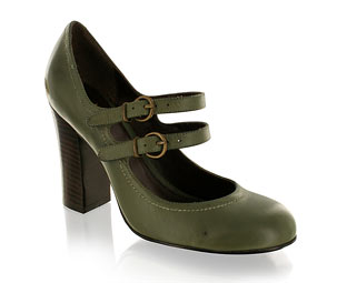 Barratts Fabulous Round Toe Court Shoe With Double Buckle Fastening