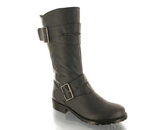 Barratts Funky Biker Boot With Double Buckle Feature
