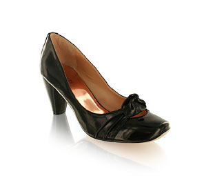 Barratts Funky Patent Court Shoe With Knot Detail
