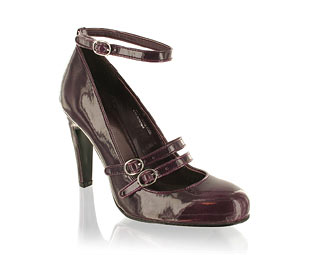 Funky Patent Triple Strap Court