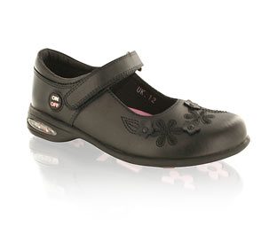 Barratts Girls Casual Shoe with Return Bar Velcro and Lights