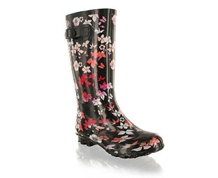 Barratts Girly Flower Design Wellington Boot - Junior