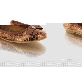 Girly Metallic Animal Effect Ballerina