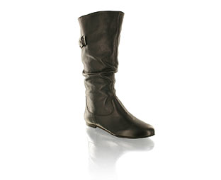 Barratts Gorgeous Leather Boot With Strap And Buckle Feature