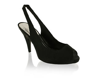 Barratts Gorgeous Satin Sling Back Platform - Size 1 - 2