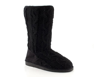 Knitted Calf Length Boot - Size 10
