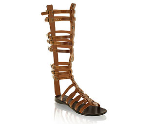 Barratts Leather High Leg Gladiator Sandal