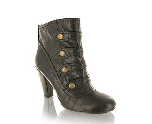 Barratts Leather Strap And Button Ankle Boot