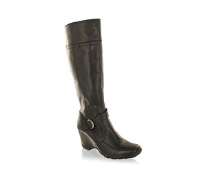 Barratts Lovely Mid High Wedge Boot With Buckle Trim