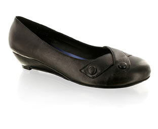 Barratts Lovely Slip On Wedge with Button Detail