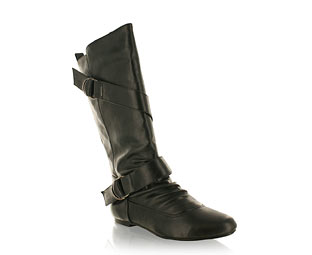 Lovely Slouch Boot With Strap Detail