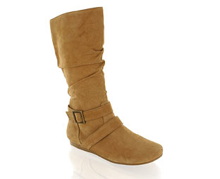 Refreshing Suede Casual Boot With Buckle Detail
