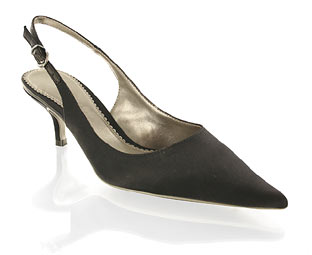 Barratts Satin Kitten Heel Sling Back