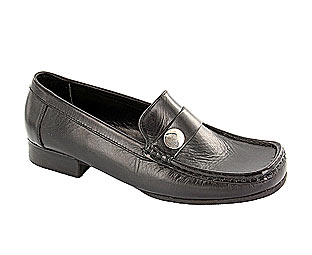 Barratts Smart Leather Loafer with Metal Stud