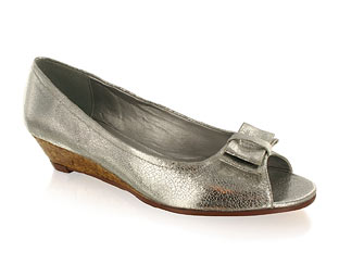 Barratts Sparkly Low Wedge Shoe