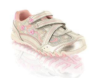 Barratts Sparkly Twin Velcro Trainer