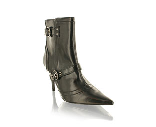 Barratts Stunning Pointed Ankle Boot with Buckles