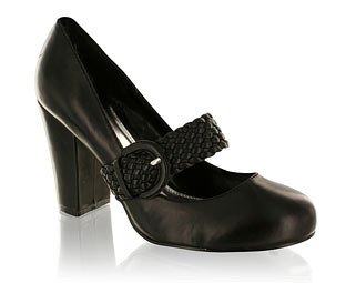 Barratts Stylish Court Shoe With Weave Detail