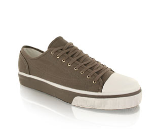 Barratts Trendy Lace Up Canvas Shoe With Eyelet Detail